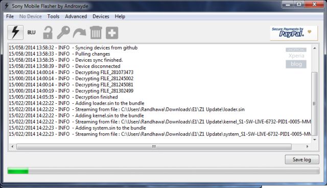 Syncing with device fail