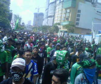 Bonek Persebaya 1927 Gabung dengan GP Ansor Demo Kongres PSSI Besok