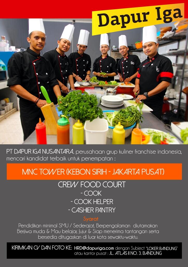 Loker Foodcourt DAPUR IGA MNC JAKPUS