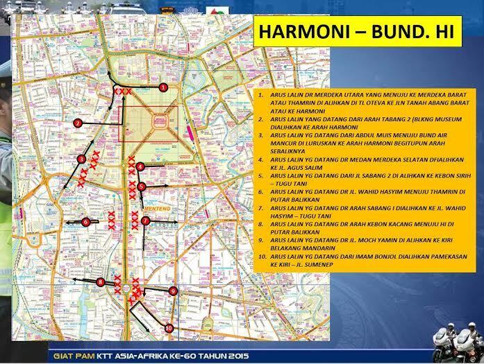 Hindari 5 Titik di Jakarta Saat Peringatan KAA Digelar