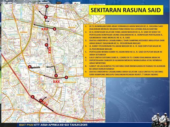 Hindari 5 Titik di Jakarta Saat Peringatan KAA Digelar