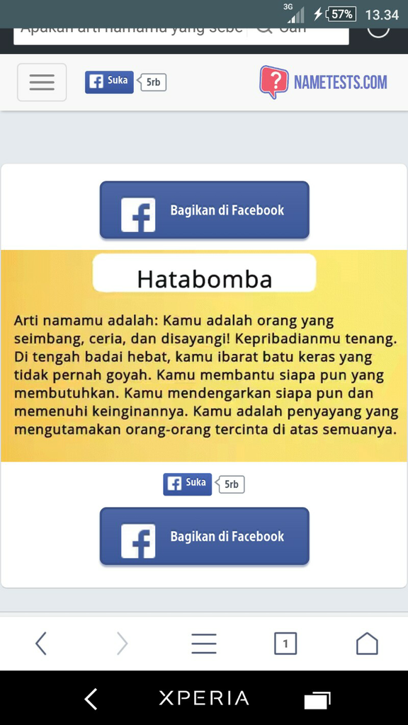 ternyata dibalik nama hatabomba menyimpan arti yang indah