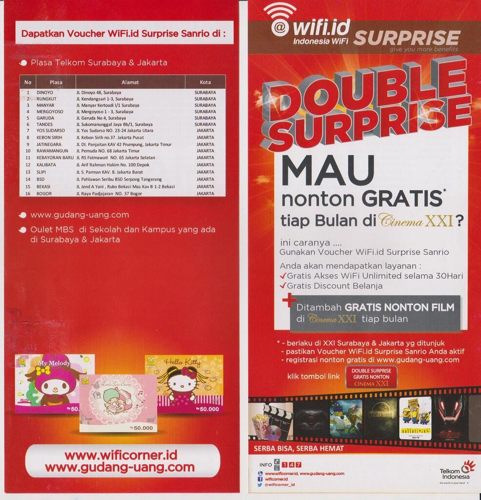 Voucher Wifi.id Surprise Sanrio (spincard Bulanan)