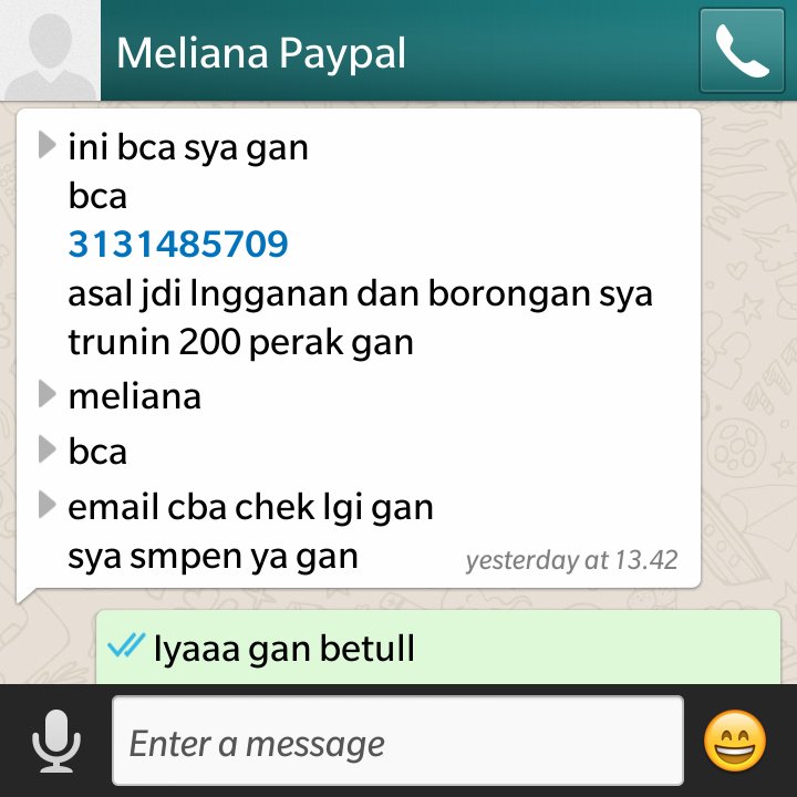 SURAT TERBUKA id kaskus simantorlir - PENIPUAN BCA 3131485709 MELIANA KUSUMA