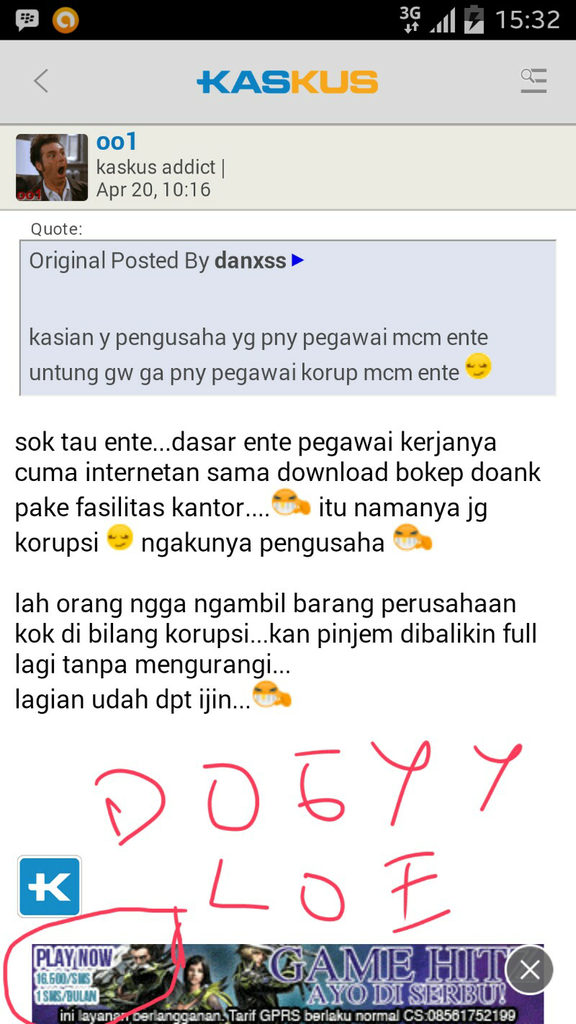 hati-hati di forum kaskus ini colek bayar 16500!!!!! A*JENG