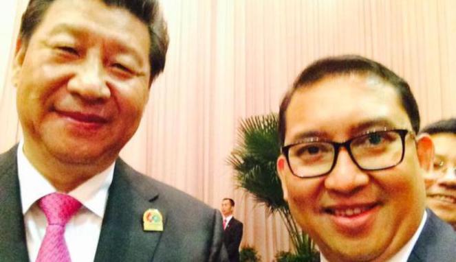 (Cie Cie) Fadli Zon Sukses Buat Presiden China Selfie Pertama Kalinya