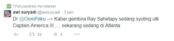 Ray Sahetapy ( Aktor Indonesia ) Bergabung Di Film Captain America Civil War