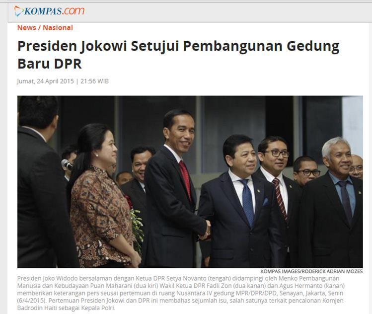 Jokowi Tak Pernah Setujui Pembangunan Gedung Baru DPR
