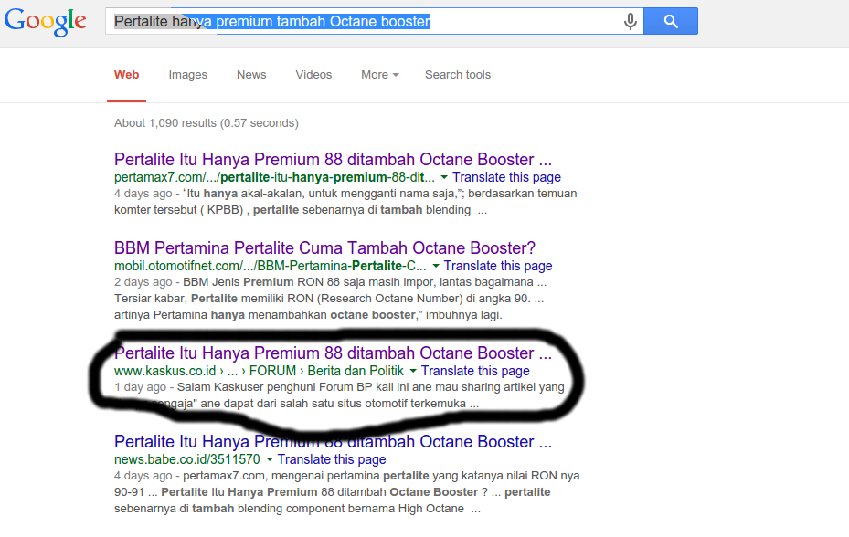 &#91;TRIT ZOMBIE&#93; Pertalite hanya premium tambah Octane booster
