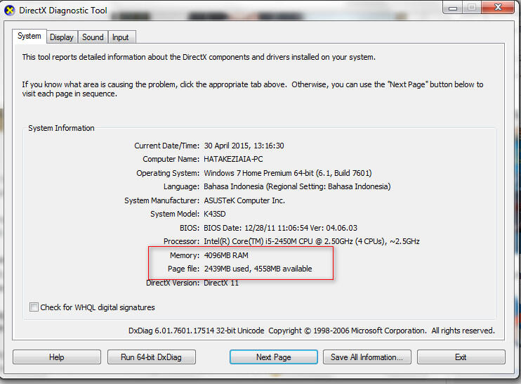 &#91;help&#93; Page file bengkak setelah defrag, alhasil buka satu aplikasi aja ngelag sangat