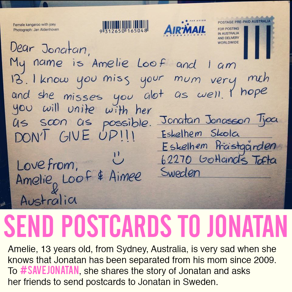 #SaveJonatan (REUNITE JONATAN WITH HIS MOTHER)