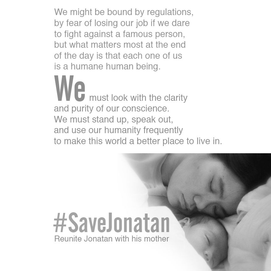 #SaveJonatan (REUNITE JONATAN WITH HIS MOTHER)