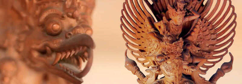 Mengenal Seni Ukir  Patung  Kayu Garuda Wisnu Desa Guwang 