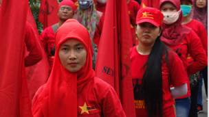 Hari Buruh : Presiden Jokowi di Ngawi, buruh banjiri istana..