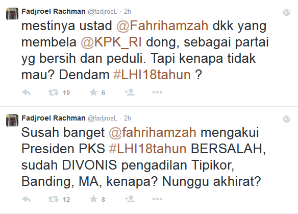 Fahri Hamzah dan Fadjroel Terlibat Twitwar..