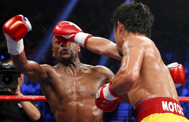 Foto-Foto Terbaik Laga Mayweather Jr. vs Pacquiao