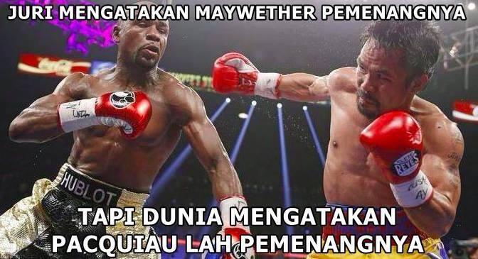 Meme-Meme Kocak Sindir Mayweather Bisa Kalahkan Pacquiao