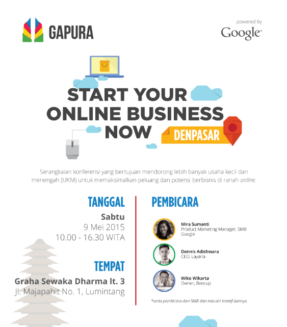 GRATIS! Seminar UKM Bersama Google di Denpasar, Sabtu, 9 Mei 2015