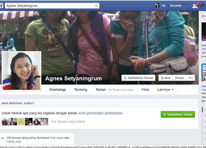 yang kenal penipu atas nama AGNES SETYANINGRUM total 1,2 M .. 