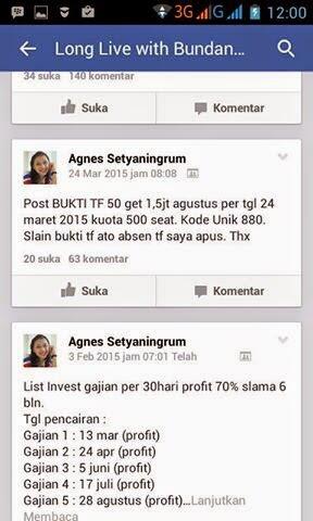 yang kenal penipu atas nama AGNES SETYANINGRUM total 1,2 M .. 