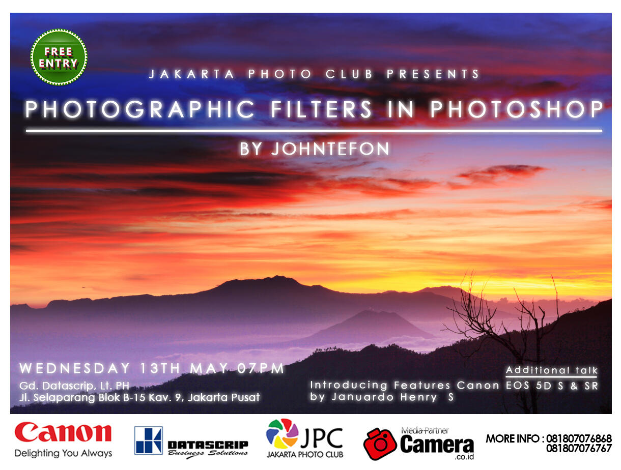 Jakarta Photo Club - PHOTOGRAPHIC FILTERS IN PHOTOSHOP oleh JOHNTEFON