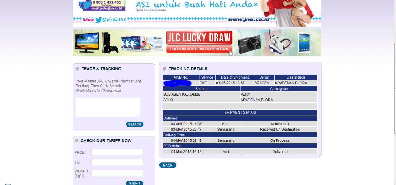 &#91;B&#93;JNE status DELIVERED TAPI SAYA TIDAK TRIMA BARANG 2 PAKET LENYAP&#91;/B&#93;