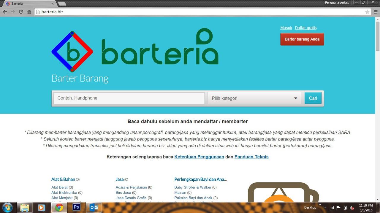 ===www.barteria.biz, situs web untuk barter ====