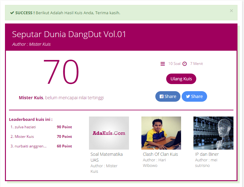 &#91;KUIS&#93; SEPUTAR DUNIA DANGDUT *Just for Fun* :D