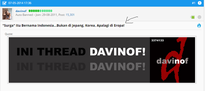Lihatlah yang ia lakukan secara utuh, bukan hanya dari kesalahannya ( davinof )