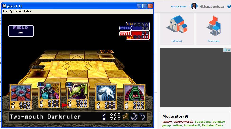 Kalo Gw Lagi Iseng Ngaskus, Gw Sering Maen Yugioh Forbidden Memories yang PS 1 Bray