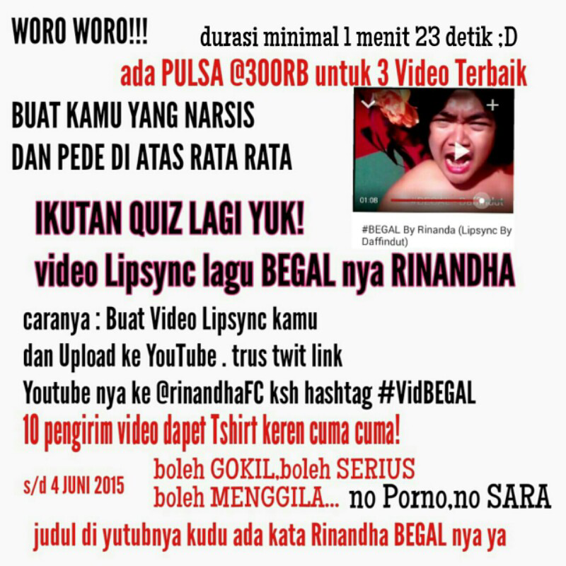 gan ada kuiz kece nih..kali aja minat...
