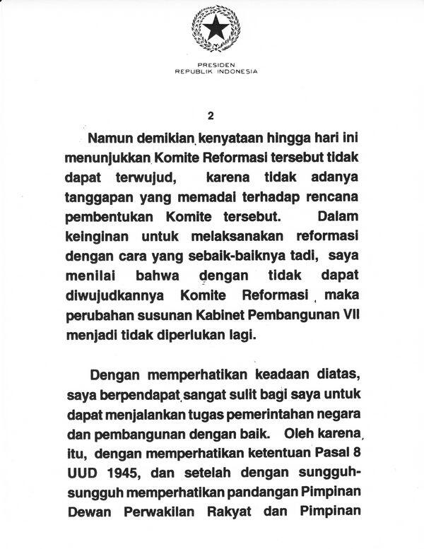 &#91;Sejarah&#93; Mengenang apa yg terjadi dengan 21 Mei 1998