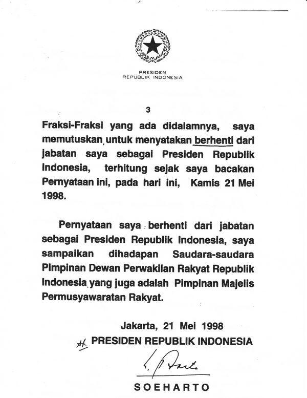 &#91;Sejarah&#93; Mengenang apa yg terjadi dengan 21 Mei 1998