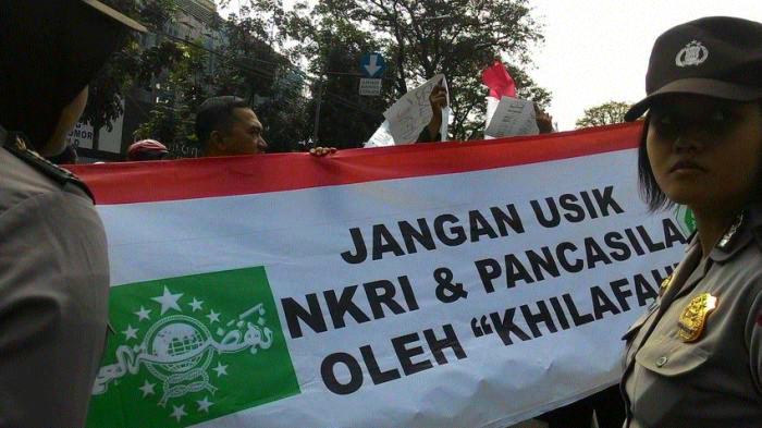 Pagar Nusa NU Serukan NKRI Harga Mati di Tengah Rapat Akbar HTI