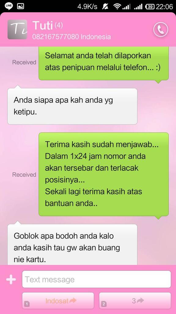 Hati-Hati Penipuan melalui telefon rumah no 082167577080