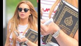 Foto Lindsay Lohan Bawa Quran Beredar, Masuk Islam!