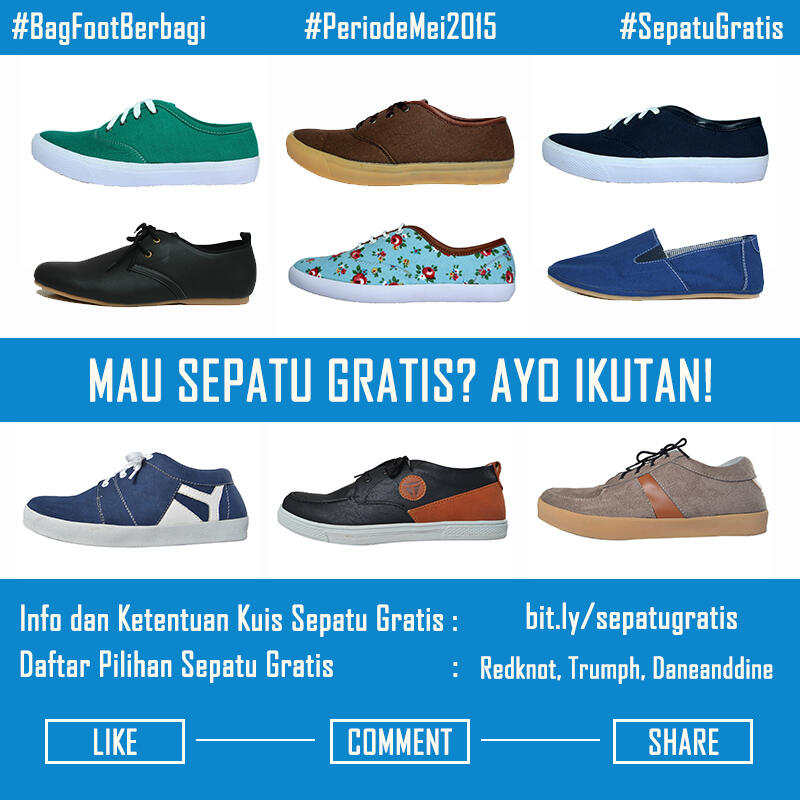 Mau Sepatu Gratis? Yuk Ikutan Event Ini, Cuma Like, Comment, dan Share di FB