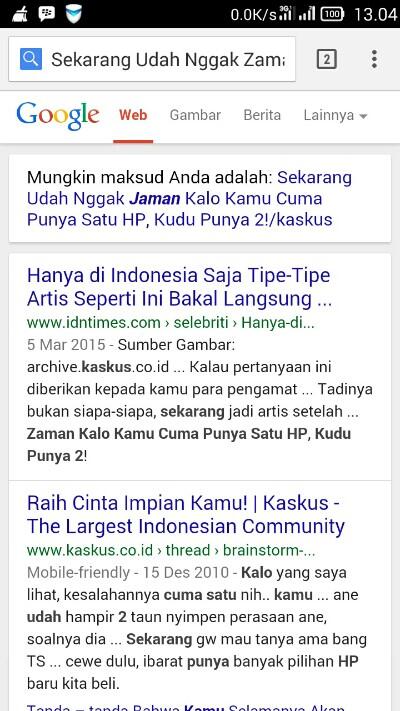 Sekarang Udah Nggak Zaman Kalo Agan Cuma Punya Satu HP, Kudu Punya 2 Gan..!