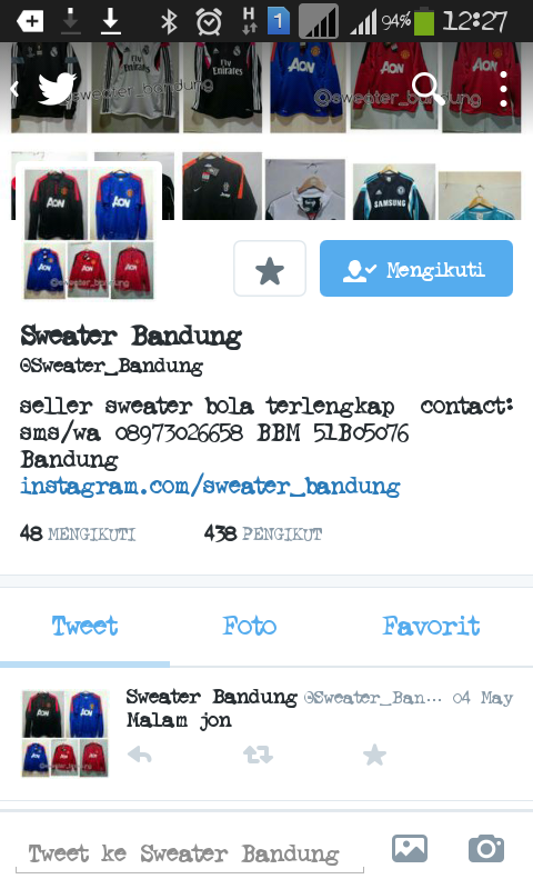 Penipu @Sweater_Bandung &lt;&lt; Jangan Pernah Beli dari Dia Gan