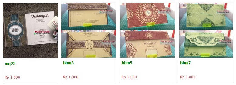 Jual cetak undangan pernikahan murah harga mulai Rp. 750 