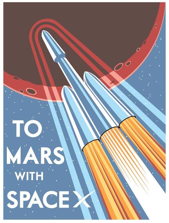 &#91;Orang kaya Aja yang Masuk&#93; SpaceX merilis poster perjalanan wisata ke Mars