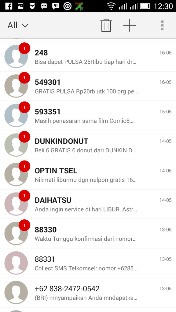 ini isi inbox hp ane gan.....