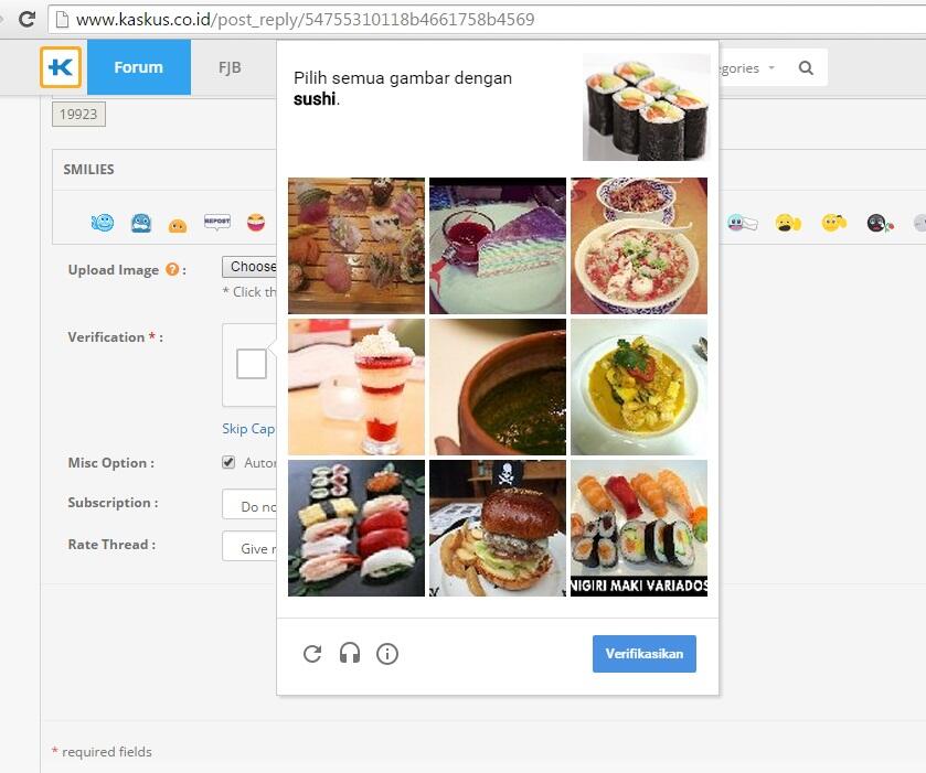 Kumpulan Captcha Kaskus yang Bikin Laper