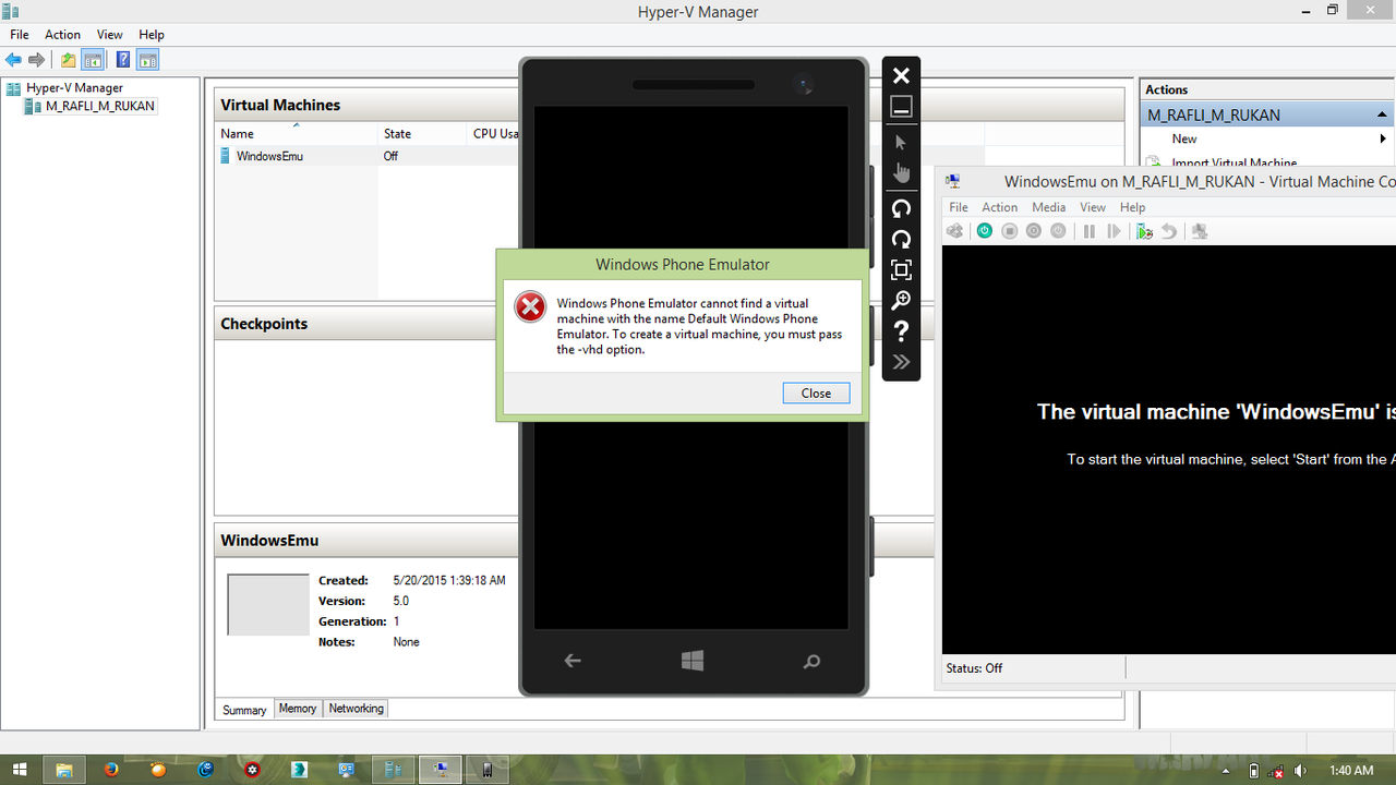 Help gan,gimana cara mengatasi window phone emulator