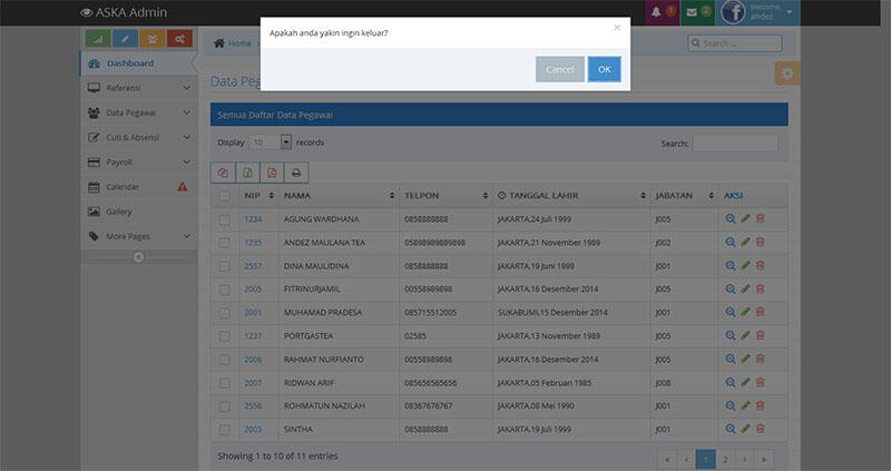 &#91;SHARE&#93; Administrasi System Kepegawaian (ASKA) berbasis web