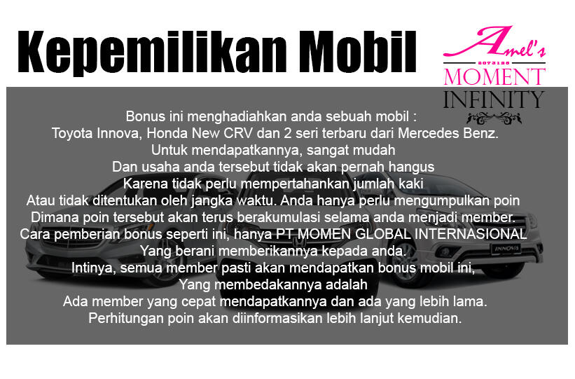 Informasi Seputar Join Member MOMENT - Amel Moment Infinity