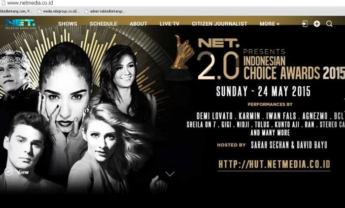 Daftar Pemenang NET. Indonesian Choice Awards 2015