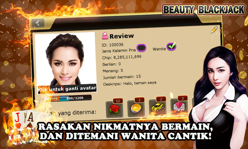 &#91;Android&#93; Beauty BlackJack~Poker Indonesia