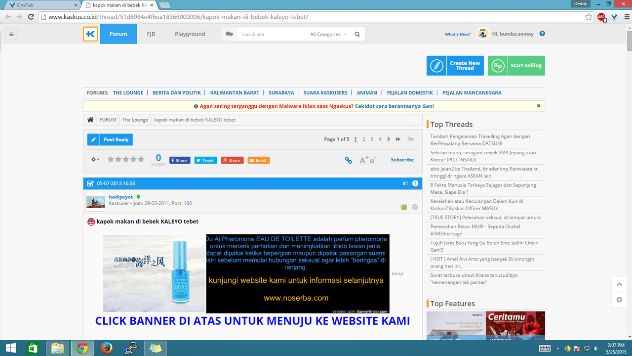 &#91;Lho eh lho eh&#93; Isi thread jadi iklan