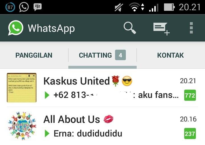 Grup WHATSAPP ( WA ) isi'a anak2 KASKUS